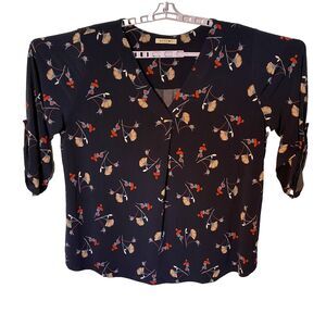 Beacon Floral Peasant Blouse Top Womens Size‎ 2X